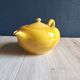 Vintage Mustard Enamelled Ceramic Teapot