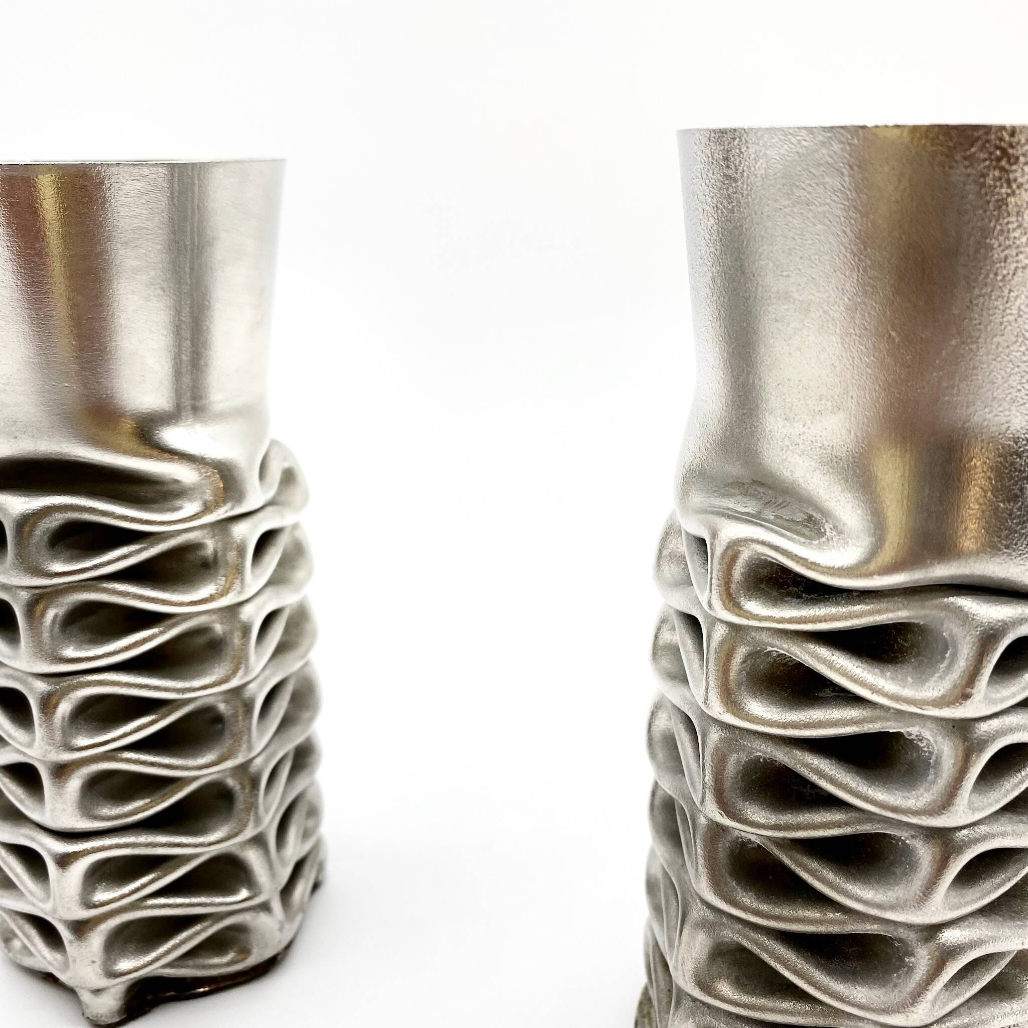 Pair of “compression” vases by jacques moniquet – 1970s