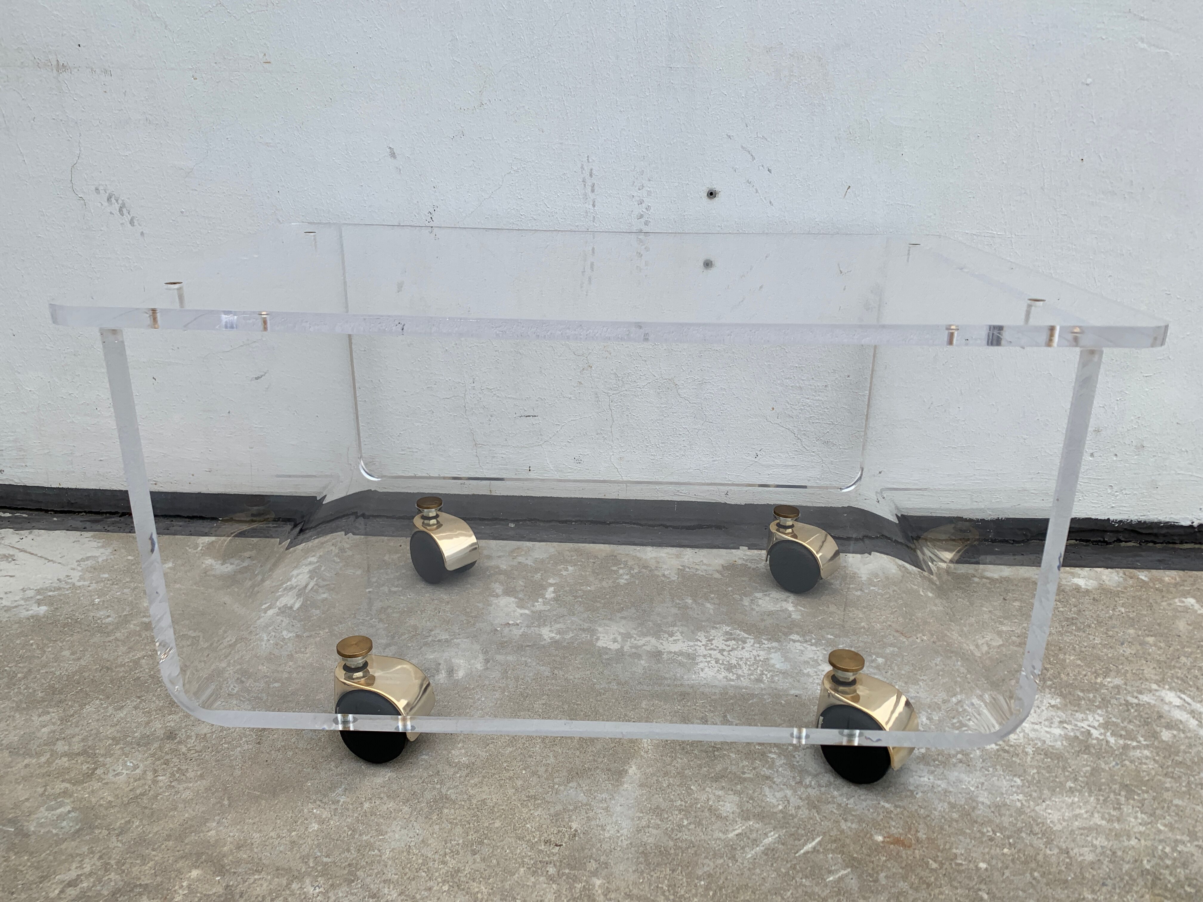Table basse en plexiglas de David Lange