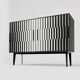 Vintage Sideboard with Hand-Painted Op-Art Pattern, 1970s.