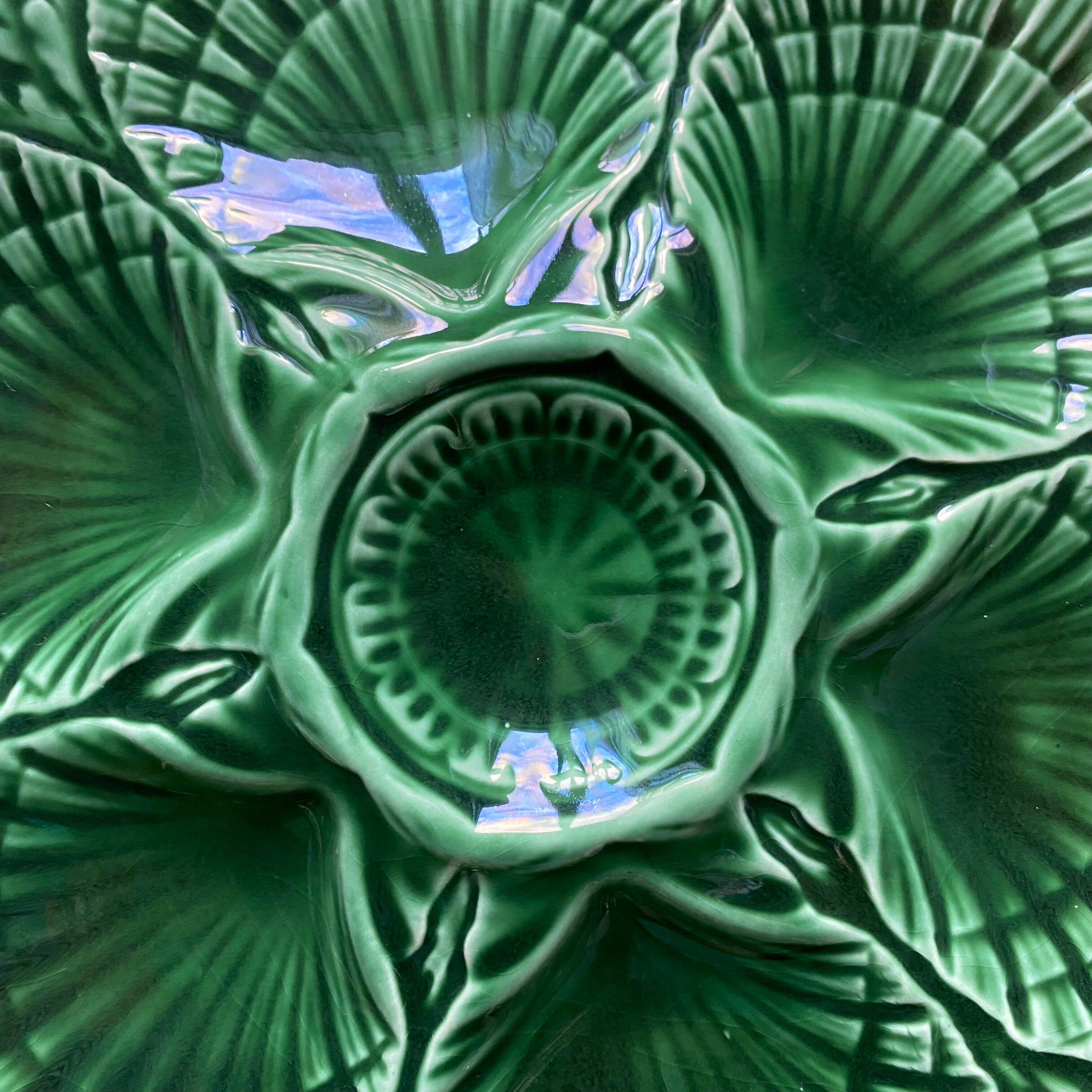 Vintage ceramic oyster plates