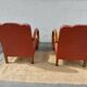 paire de fauteuils art déco, terracotta