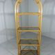 Rattan & smoked glass display rack 1970’s