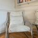 Fauteuil tubulaire en métal chromé, années 70