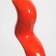 Two large limited abstract metal floor sculptures in red