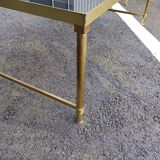 Table basse vintage plateau verre