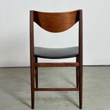 Skulptural Teak Beside Chair Denmark 50s
