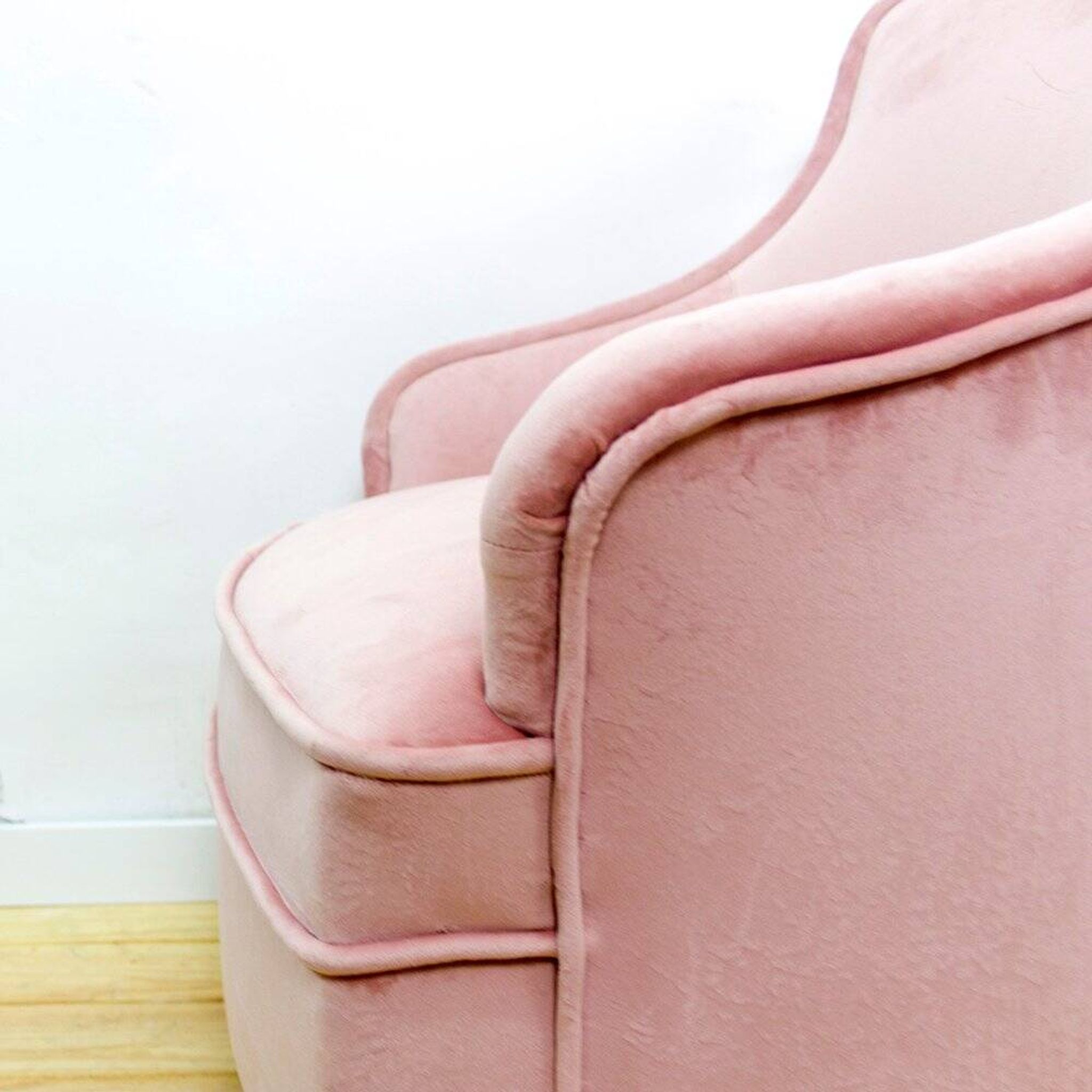 Fauteuil en tissu et bois de style mid-century, années 1950