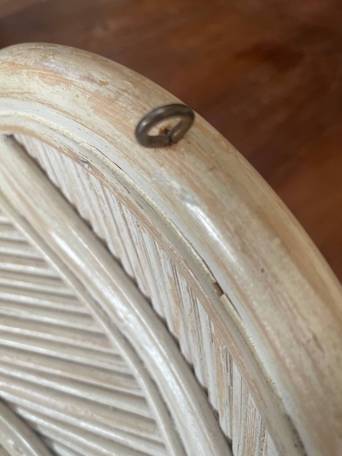 Rattan and bamboo lotus flower wall lamp