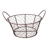 Vintage black wire basket – kitchen storage or wall decor