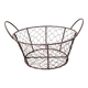 Vintage black wire basket – kitchen storage or wall decor