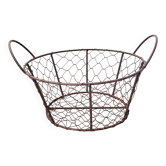 Vintage black wire basket – kitchen storage or wall decor