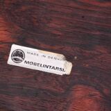 Three Danish nesting tables in rosewood by Mobelintersia 1960.