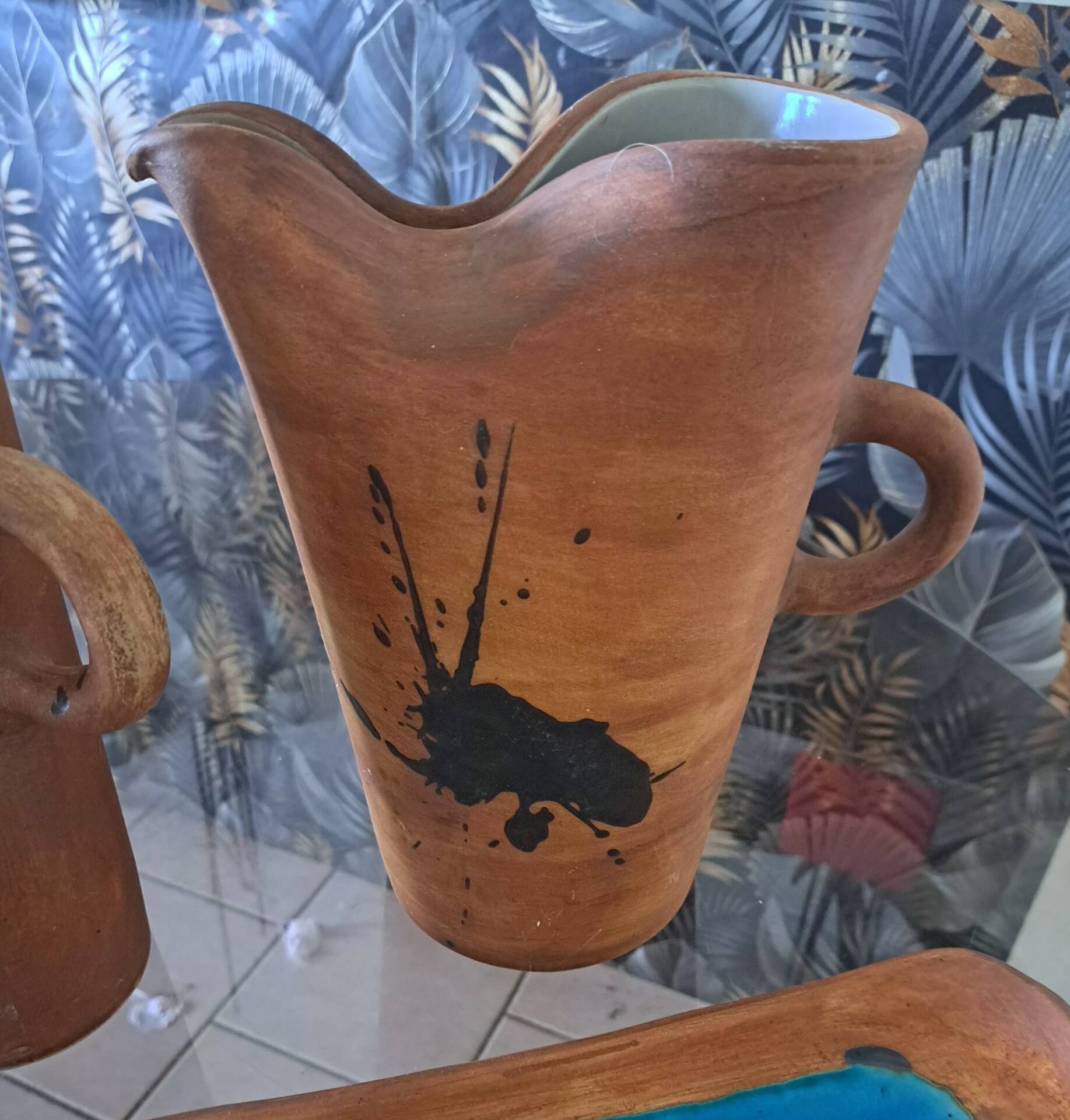 Set of three ceramic table pieces from "La Colombe"
