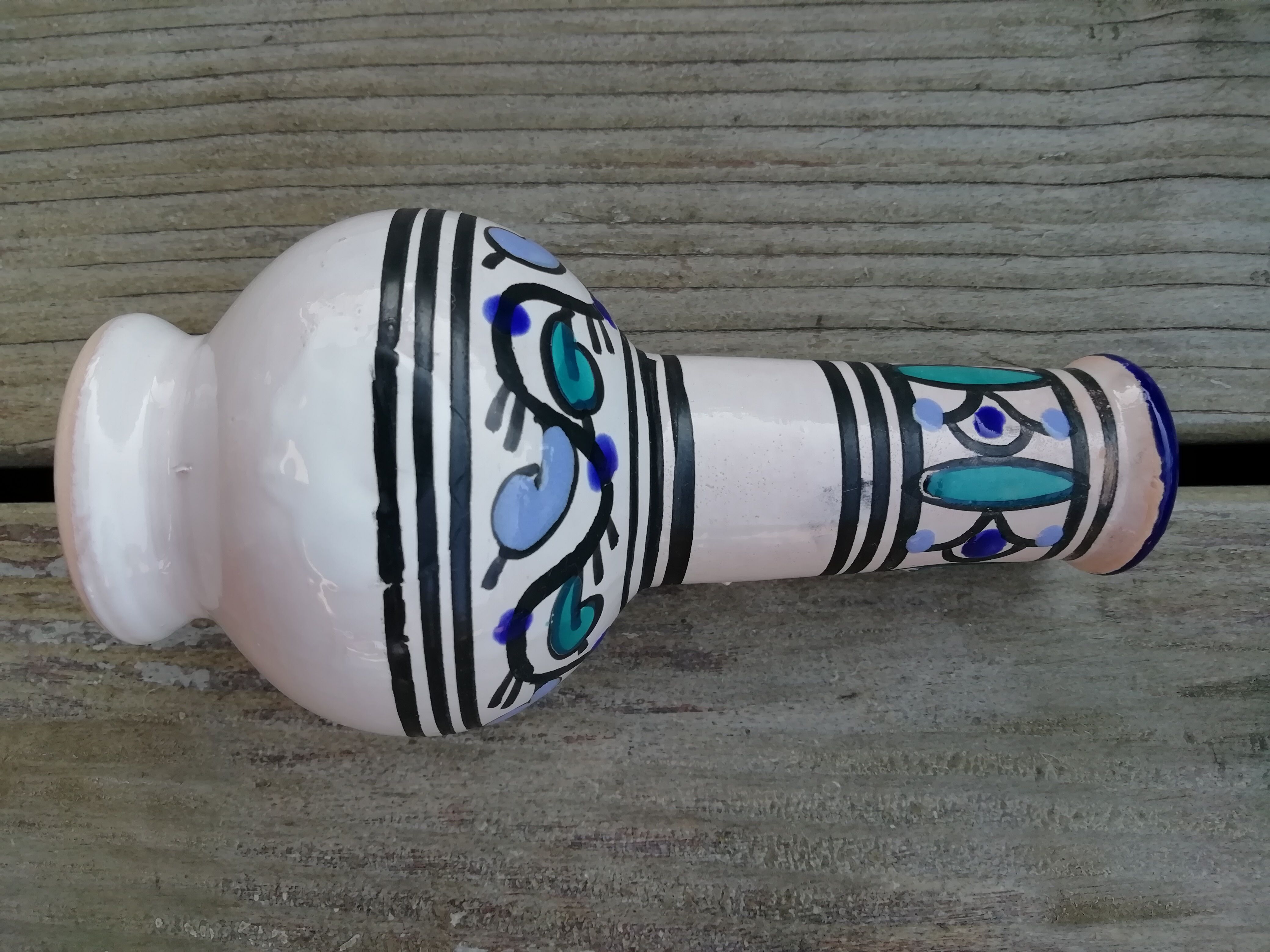 Hand decorated vase
