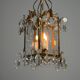 Louis XV style lantern in bronze with drop-shaped pendants, around 1900.