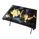 Coffee table with hand-painted ceramic top. France, 1950s