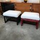 Maugrion rattan poufs for Roche Bobois vintage 70s