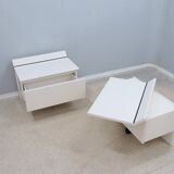 Paolo Piva lacquered nightstands B&B Italia 1970s