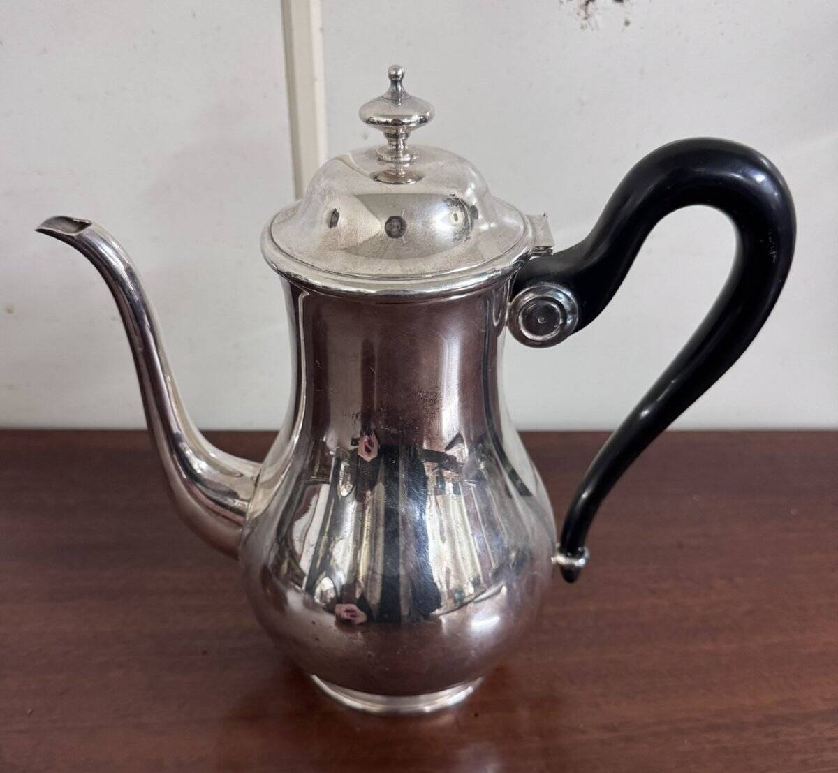 Empire style silver-plated chocolate pot