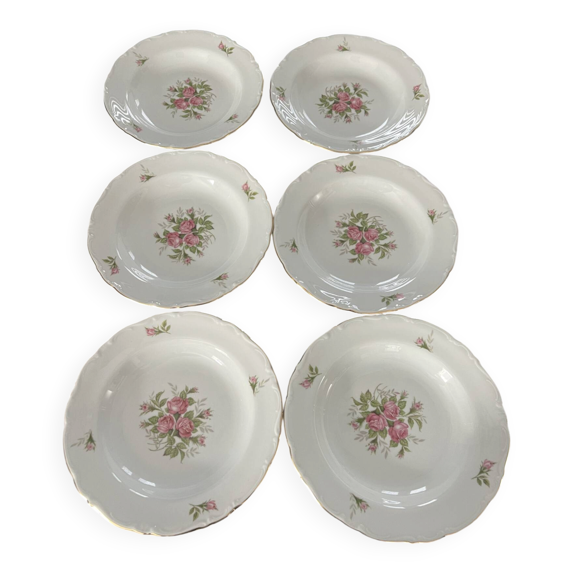 Set of 6 deep plates, Winterling