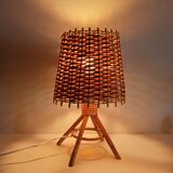 Rattan table lamp