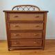 Vintage rattan and cane commode from the 1970s.