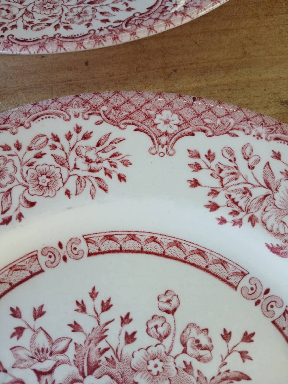 14 Antique English Dinner Plates