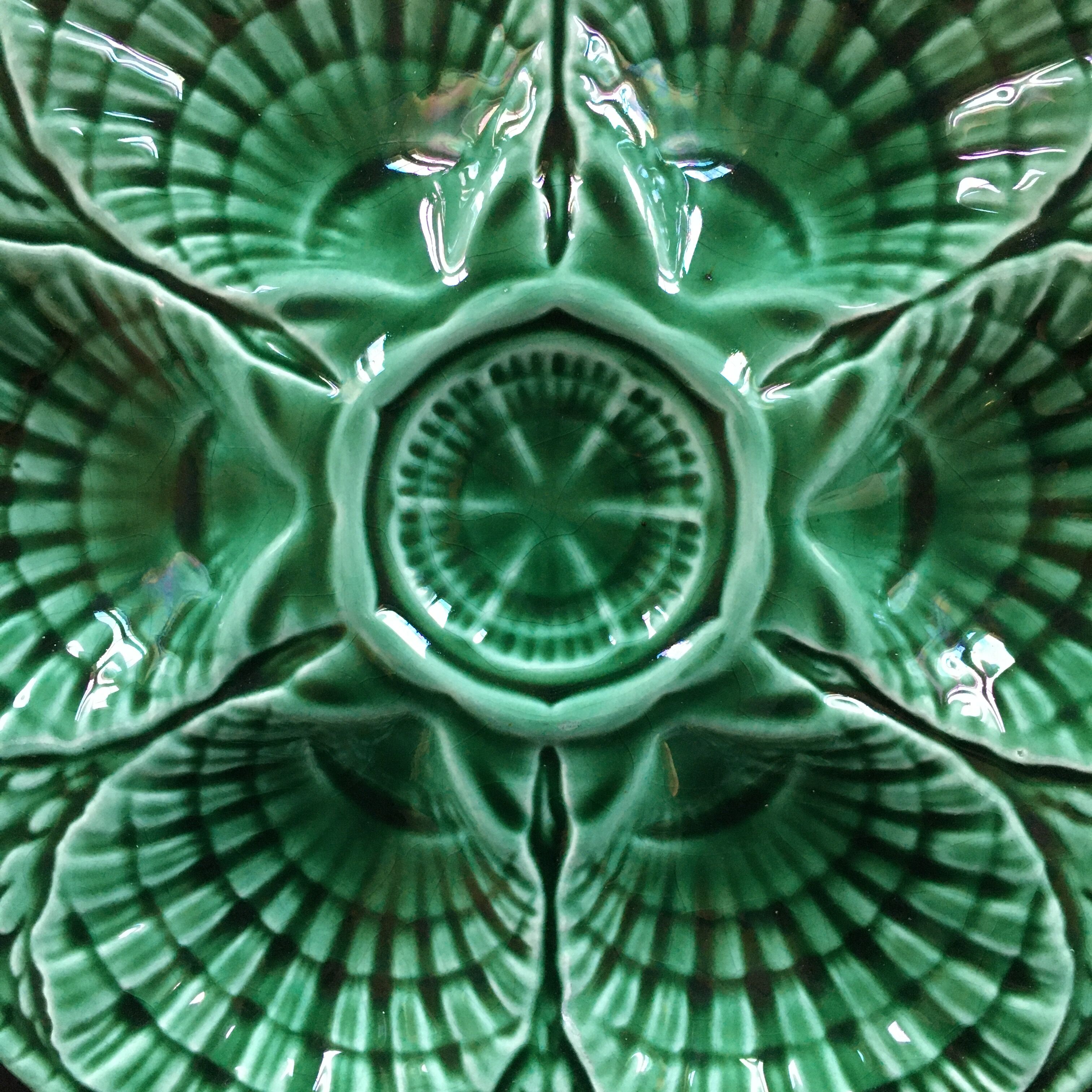 Lot 3 oyster plates Sarreguemines