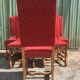 Vintage Louis XIII style chairs sheep bones in beech and velvet.