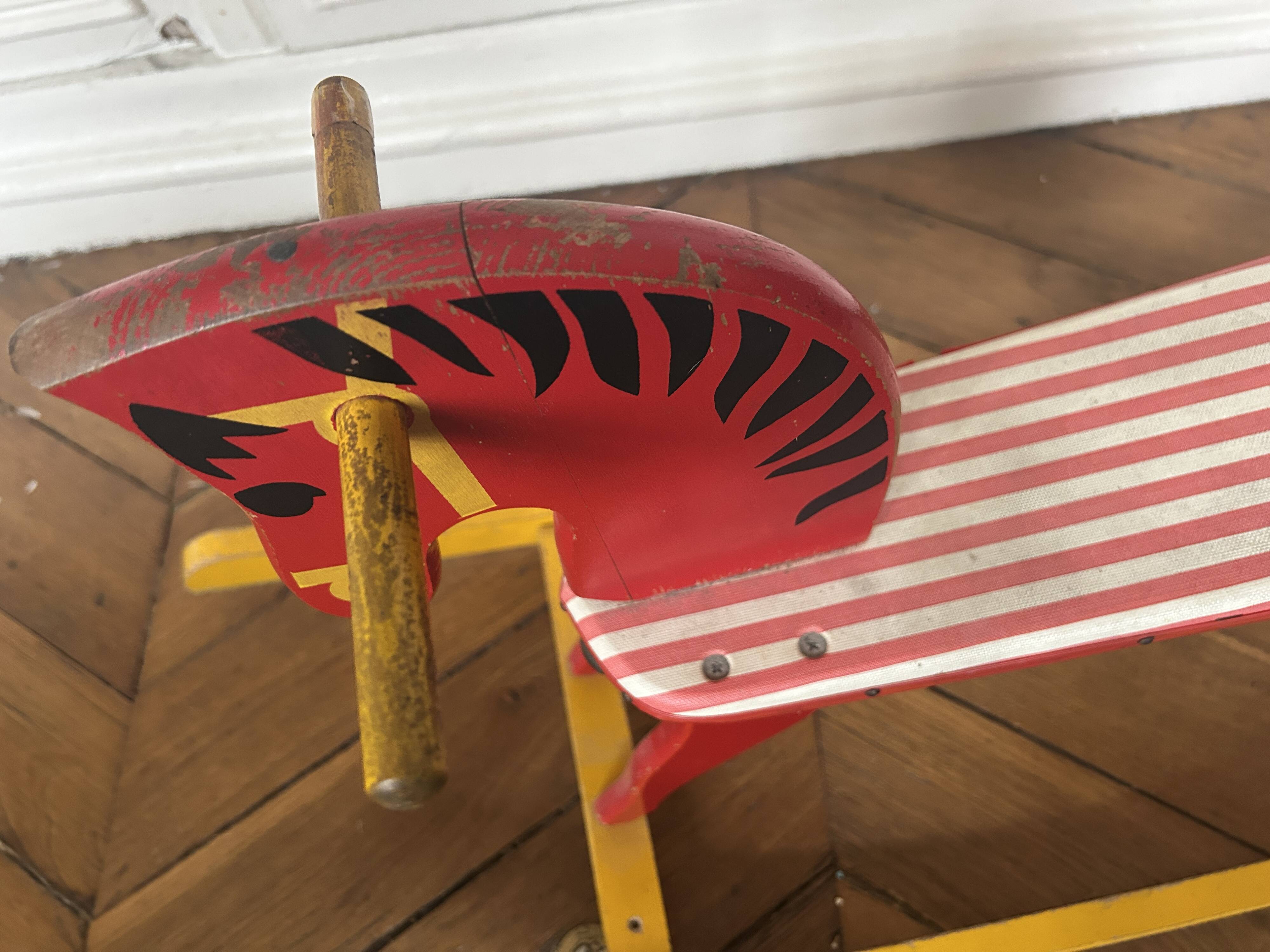 Wooden rocking horse