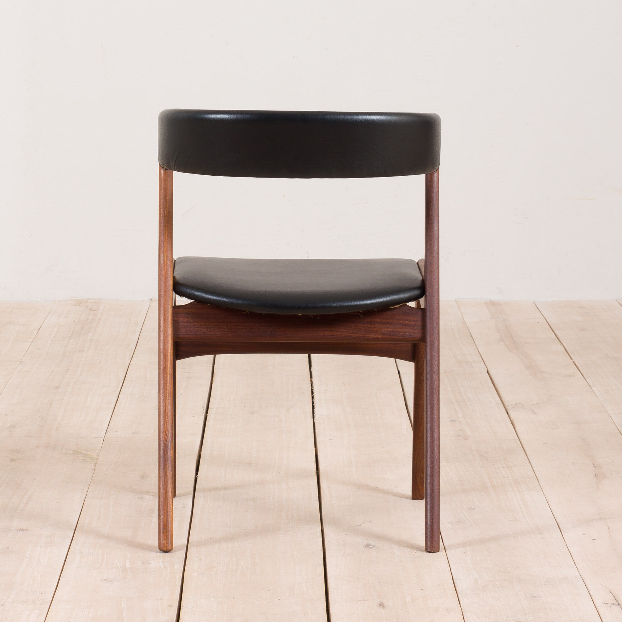 Kai Kristiansen Fire chair in new black aniline leather, Denmark, 1960s