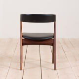 Kai Kristiansen Fire chair in new black aniline leather, Denmark, 1960s