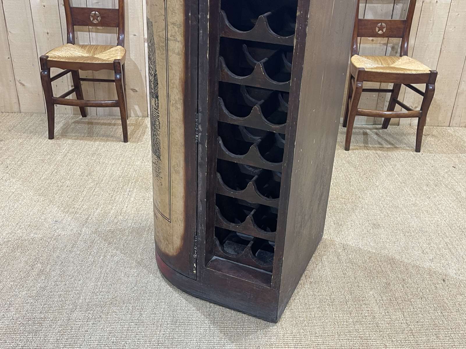 Advertising bar furniture in the shape of a giant wine bottle 90s