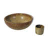 Sandstone candlestick and cup
