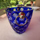 Verre cristal bleu