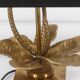 Lampe fleur stylisée en laiton doré
