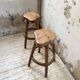 Pair of Henri Bataille stools in oak