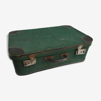 Vintage green luggage suitcase