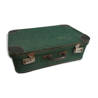 Vintage green luggage suitcase