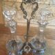 Silver and crystal oil and vinegar set