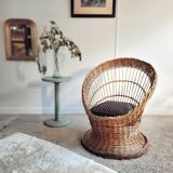 Wicker basket chair