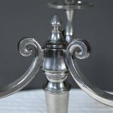 Pair of “Le Lingot” Candelabra in Pewter – Mid 20th Century