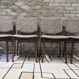 Set of 4 vintage Scandinavian teak chairs from the 1960s.