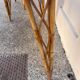 vintage 1960s rattan desk with Eiffel Tower legs