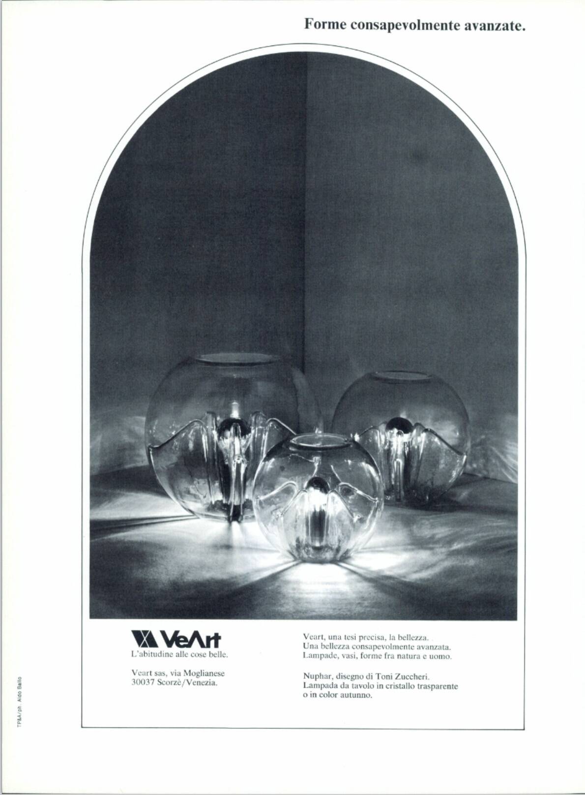 Lampe de table Nuphar par Toni Zuccheri pour VeArt