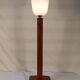 Old Art Deco table lamp 70 cm Mazda style in solid wood