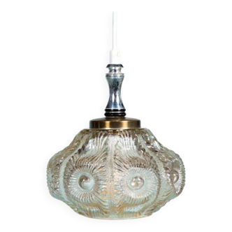 Vintage Swedish glass suspension design from the 1960s, crafted glass.