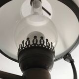 Lustre /suspension ancienne avec opaline /lampe à pétrole