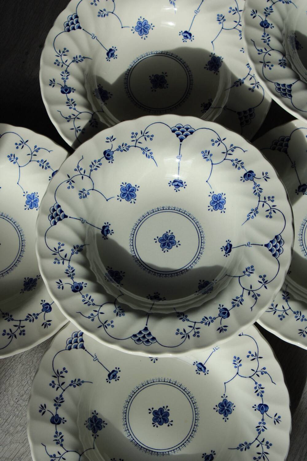 Set of 6 Myott Finlandia deep plates – English porcelain